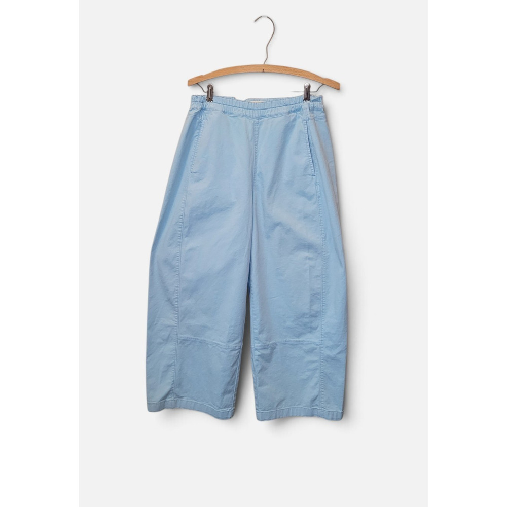 Pilcro Light Blue Izzie Barrel Wide Leg Elastic Waist Pants Small Boho Chic - Picture 2 of 11